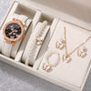 Women's Alloy Imitation Leather Belt Watch With Round Dial And Pin Buckle Leisure Style