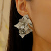 Women's Alloy Imitation Pearl Geometric Flower Electroplated Earrings