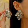 Women's Alloy Imitation Pearl Geometric Flower Electroplated Earrings