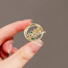 Women's Alloy Imitation Rhinestone Rice Ear Shaped Brooch With Electroplating Treatment