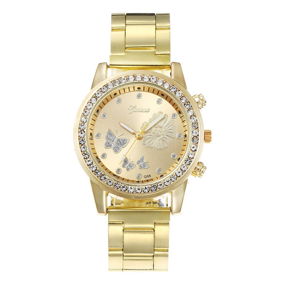 Women's Alloy Iron Band Casual Round Dial Watch