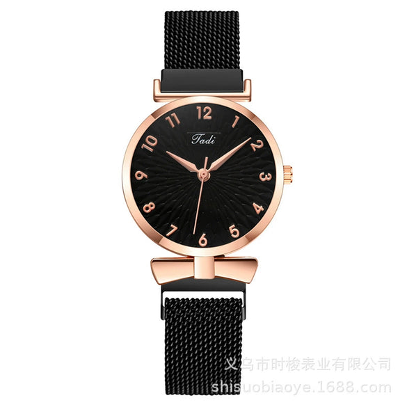Women's Alloy Iron Milan Band Round Dial Leisure Quartz Watch