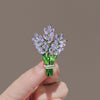Women's Alloy Lavender Flower Brooch With Electroplating And Minimalist Design