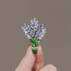 Women's Alloy Lavender Flower Brooch With Electroplating And Minimalist Design