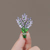 Women's Alloy Lavender Flower Brooch With Electroplating And Minimalist Design