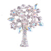 Women's Alloy Leaf Brooch With Crystal And Artificial Gem Accents Floral Pin For Scarf And Clothing Decoration