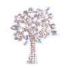 Women's Alloy Leaf Brooch With Crystal And Artificial Gem Accents Floral Pin For Scarf And Clothing Decoration