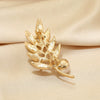 Women's Alloy Leaf Flower Brooch With Electroplating Design