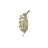 Women's Alloy Leaf Rhinestone Brooch Electroplating Minimalist Design