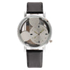 Women's Alloy Leather Belt Quartz Watch With Circular Dial And Fashion Style