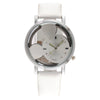 Women's Alloy Leather Belt Quartz Watch With Circular Dial And Fashion Style