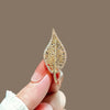Women's Alloy Leaves Antiexposure Brooch Electroplated Fashion Decoration