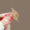 Women's Alloy Leaves Antiexposure Brooch Electroplated Fashion Decoration