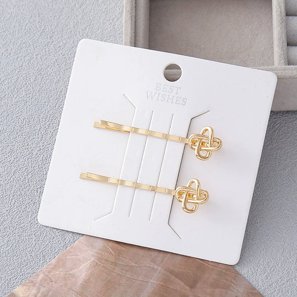 Women's Alloy Light Luxury Geometric Bangs Hairpin Set With Diamonds
