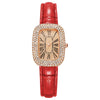 Women's Alloy Light Luxury Quartz Watch Necklace Earrings Ring Set With Pigeon Egg Case And Rectangle Dial