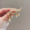 Women's Alloy Lily Of The Valley Tassel Pearl Brooch With Electroplating And Plants And Flowers Style