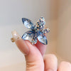 Women's Alloy Maple Leaf Brooch With Sapphire Crystal Diamond Electroplated Light Luxury Design Fashion Accessories