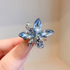 Women's Alloy Maple Leaf Brooch With Sapphire Crystal Diamond Electroplated Light Luxury Design Fashion Accessories