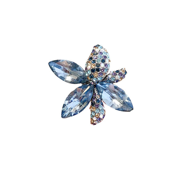 Women's Alloy Maple Leaf Brooch With Sapphire Crystal Diamond Electroplated Light Luxury Design Fashion Accessories
