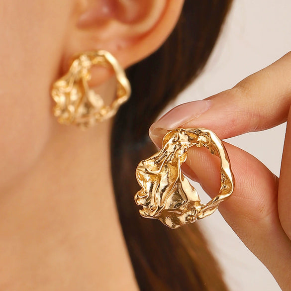 Women's Alloy Metal Geometric Style Electroplated Earrings