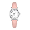 Women's Alloy Mineral Reinforced Glass Mirror Imitation Leather Strap Round Quartz Watch