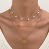 Women's Alloy Multilayer Gold Chain Necklace Geometric Punk Hip Hop Style Electroplated