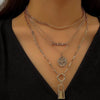 Women's Alloy Multilayer Gold Chain Necklace Geometric Punk Hip Hop Style Electroplated