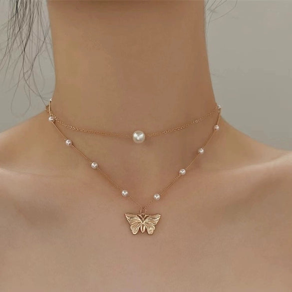 Women's Alloy Multilayer Gold Chain Necklace Geometric Punk Hip Hop Style Electroplated