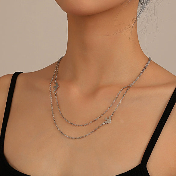 Women's Alloy Multilayer Gold Chain Necklace Geometric Punk Hip Hop Style Electroplated
