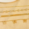 Women's Alloy Multilayer Rhinestone Hollow Butterfly Anklet With Artificial And Semiprecious Stones Inlay
