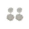 Women's Alloy Multilayer Sun Flower Pendant Earrings Electroplated Old Style