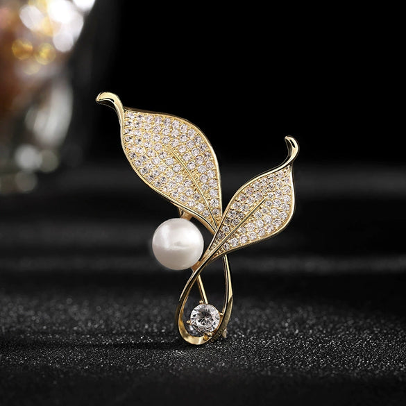 Women's Alloy Natural Plant Flowers Rosemary Brooch Electroplated