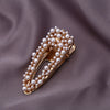 Women's Alloy Pearl Duckbill Clip Minimalist Geometric Style Electroplated
