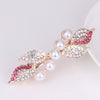 Women's Alloy Pearl Flower Hairpin With Rhinestone Electroplated Ponytail Clip Hair Accessories