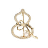 Women's Alloy Pearl Gourd Geometric Style Electroplated Brooch Jewelry Wholesale