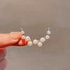 Women's Alloy Pearl Meniscus Flower Brooch With Electroplating And Antislip Buckle Pin Accessories
