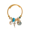 Women's Alloy Pearl Shell Heart Style Electroplated Bracelet