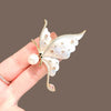 Women's Alloy Pearl Smart Butterfly Brooch With Electroplating