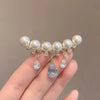 Women's Alloy Pearl Tassel Water Drop Zircon Brooch Electroplated