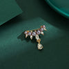 Women's Alloy Pearl Water Drops Antirunning Light Brooch With Flower Pattern And Electroplating Process