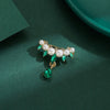 Women's Alloy Pearl Water Drops Antirunning Light Brooch With Flower Pattern And Electroplating Process