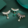 Women's Alloy Pearl Water Drops Antirunning Light Brooch With Flower Pattern And Electroplating Process