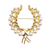 Women's Alloy Pearl Wheat Suit Brooch With Flower Pattern And Electroplating Treatment