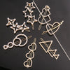 Women's Alloy Pearlset Geometric Frog Buckle Hair Clip Crown Bangs Side Clip Straight Barrette