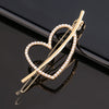 Women's Alloy Pearlset Geometric Frog Buckle Hair Clip Crown Bangs Side Clip Straight Barrette