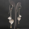 Women's Alloy Plant Leaf And Flower Earrings With Electroplating Treatment