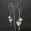 Women's Alloy Plant Leaf And Flower Earrings With Electroplating Treatment
