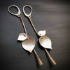 Women's Alloy Plant Leaf And Flower Earrings With Electroplating Treatment