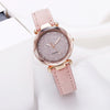 Women's Alloy Pu Belt Round Dial Starry Sky Leisure Fashion Casual Watch