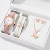 Women's Alloy Pu Strap Quartz Watch With Starfish Pattern And Round Dial